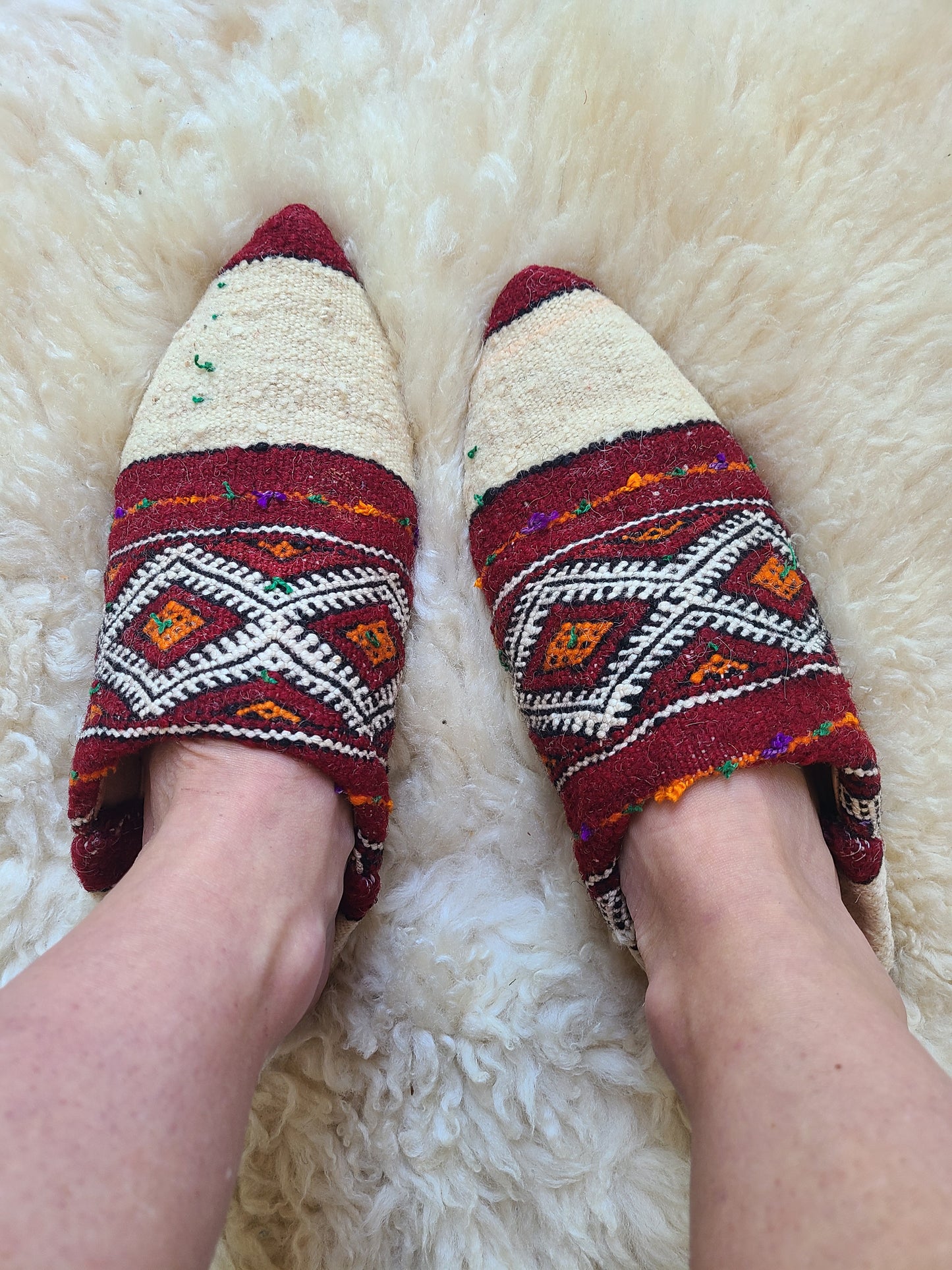 Upcycled Moroccan Rug Slippers S [NEW]