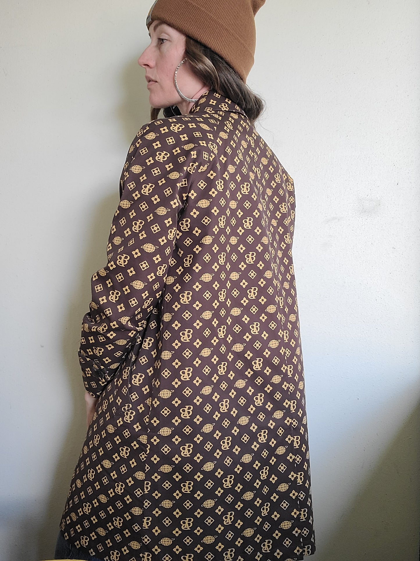 BEAMS BOY Vintage Late 90s Y2K Era Signature Monogram Jacket Coat S