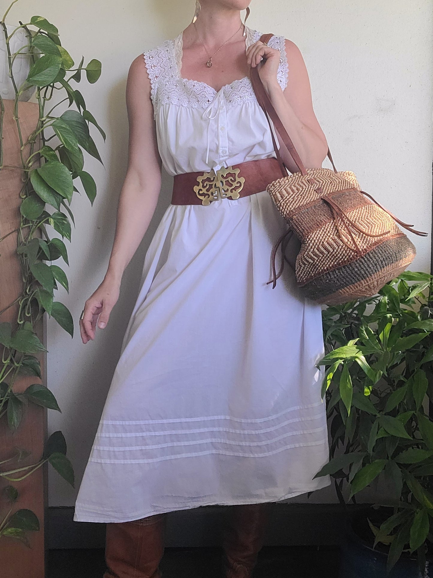 The Felicity White Cotton Nightgown Dress XL