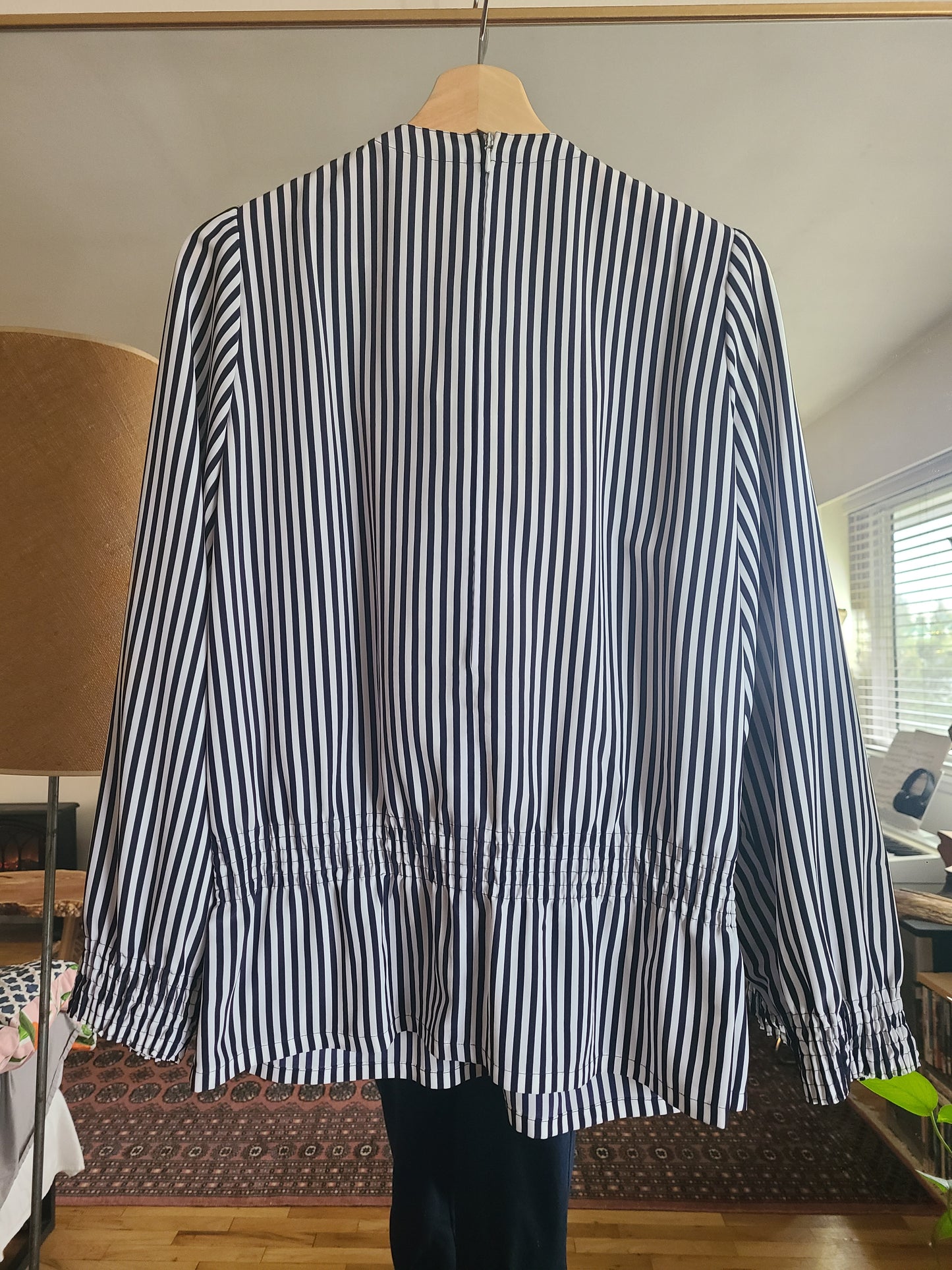 The Lady Mary Vintage Ascot Tie Stripe Blouse by Louis Feraud L
