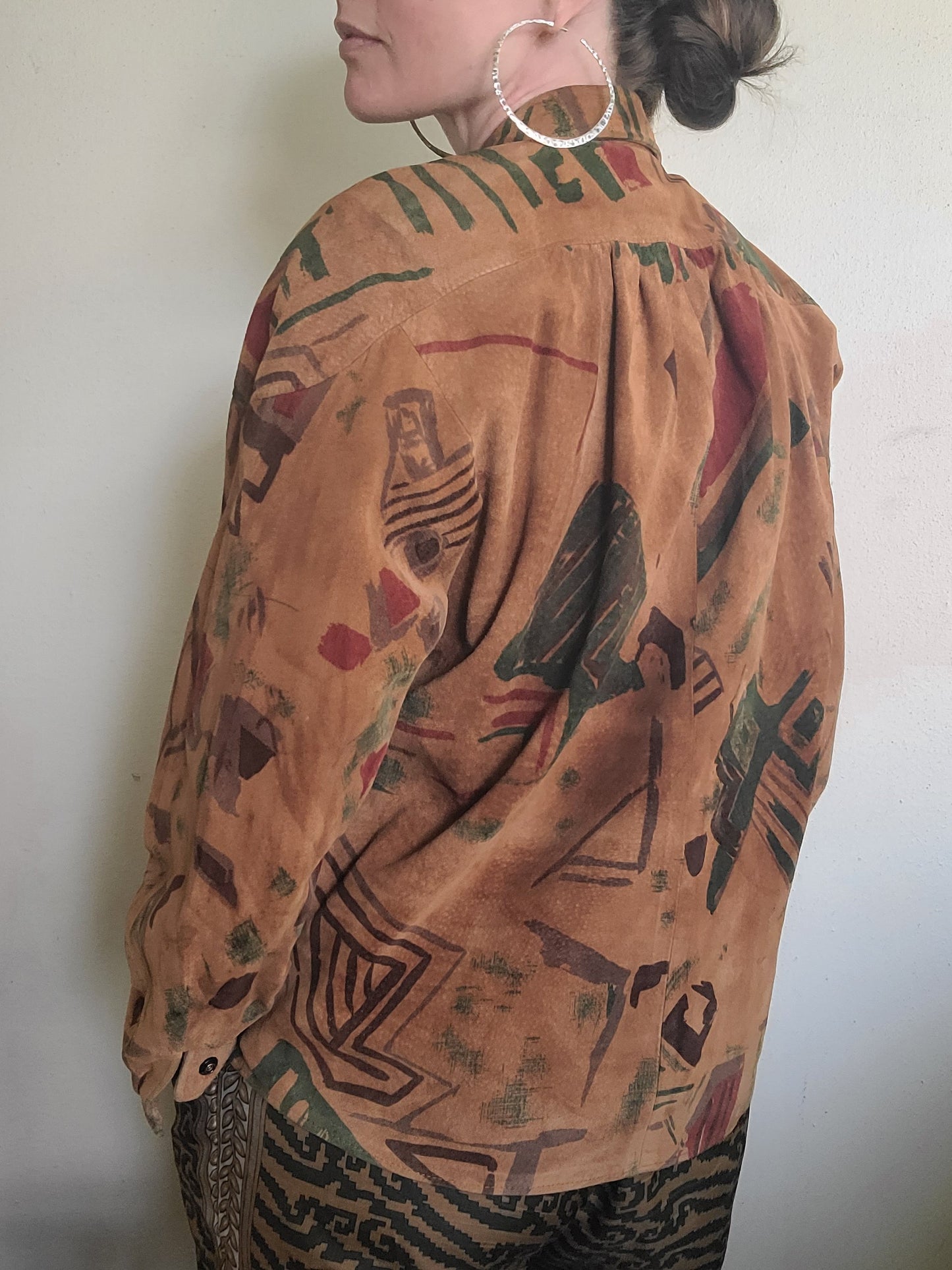 The Southwestern VTG 80s Handmade Suede Shirt Jacket S/M