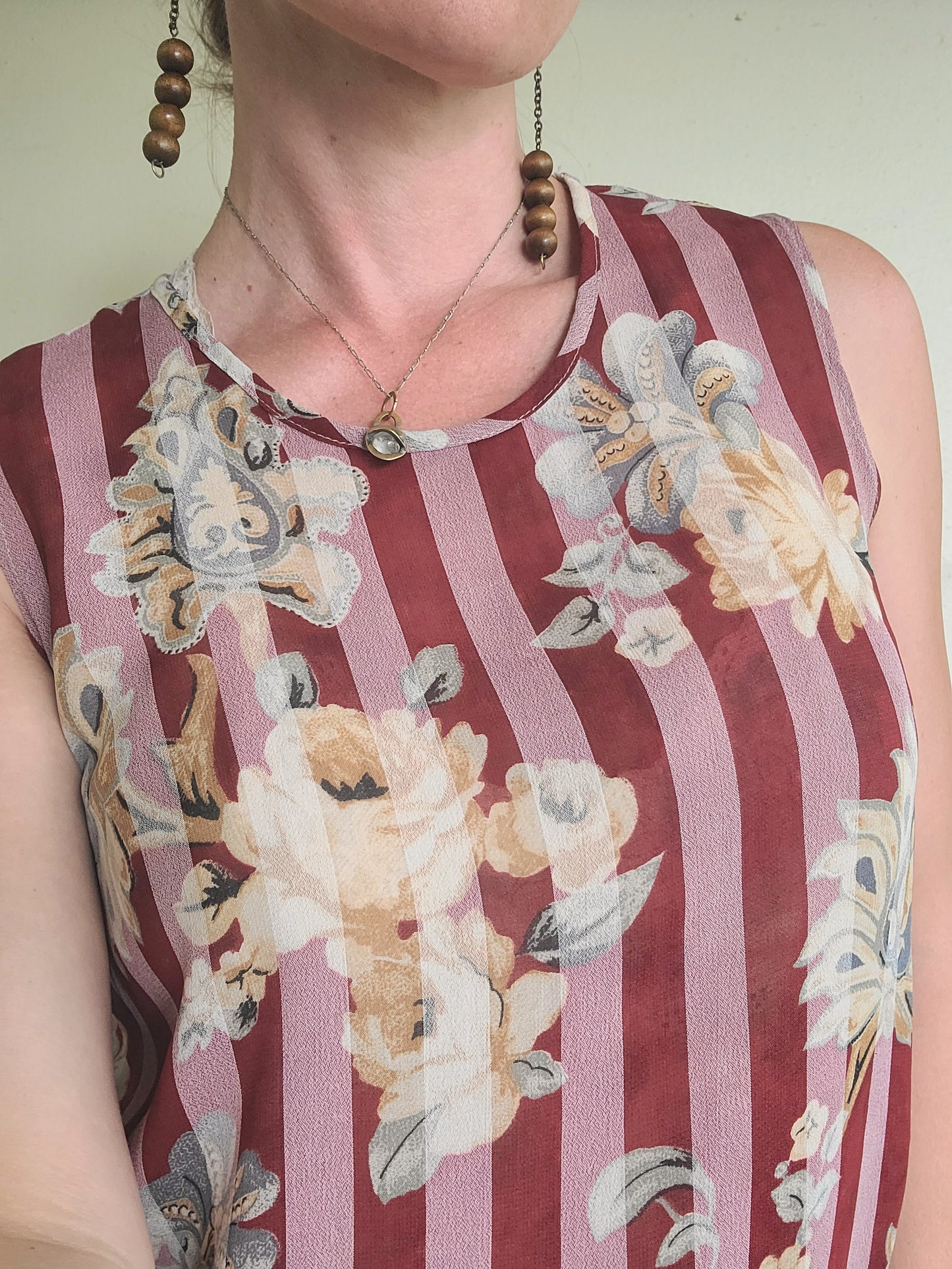The Carrie 90s Sheer Sleeveless Blouse S/M