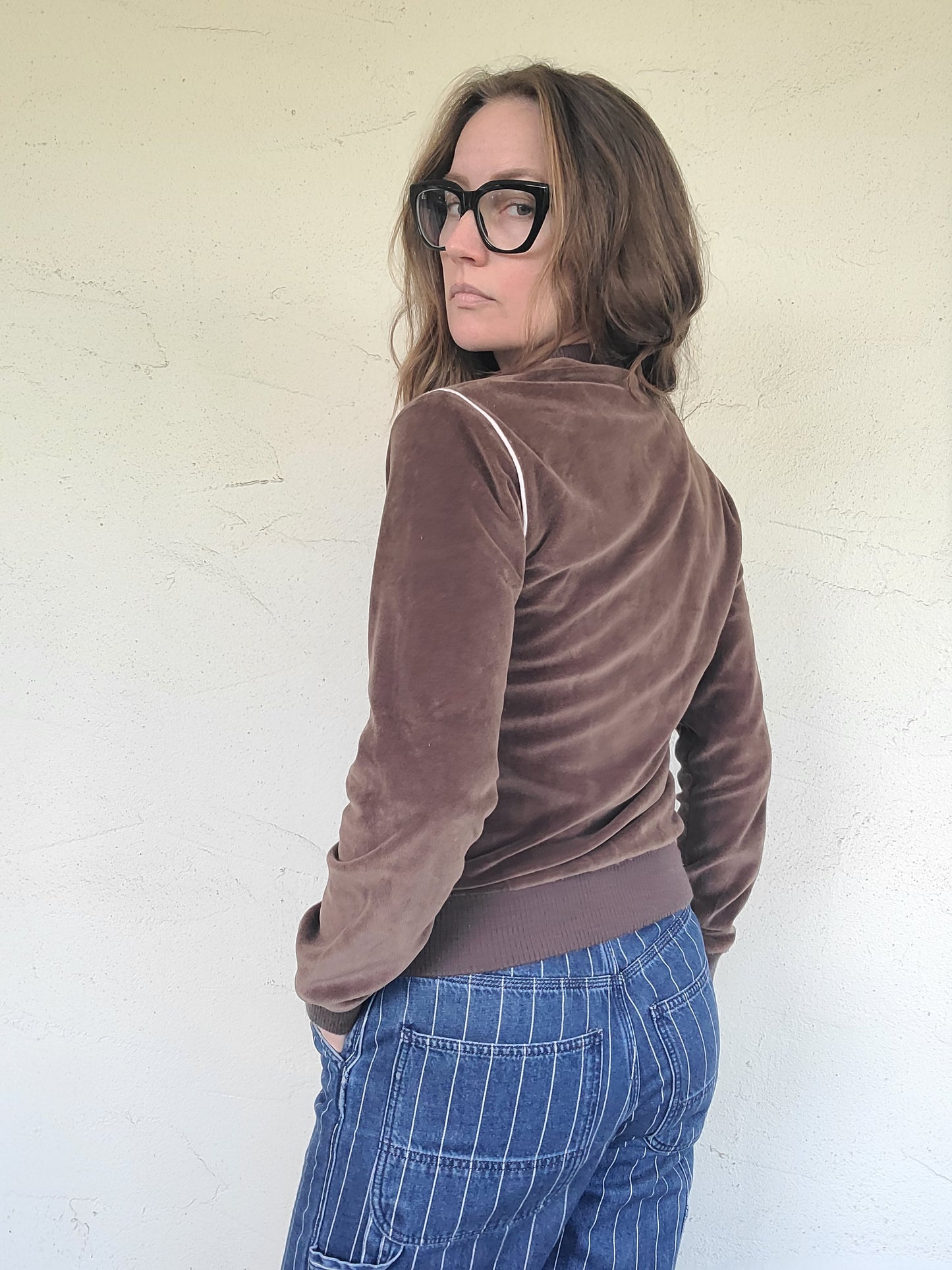 The Christian Dior Monsieur Vintage Velour Long Sleeve Pullover S