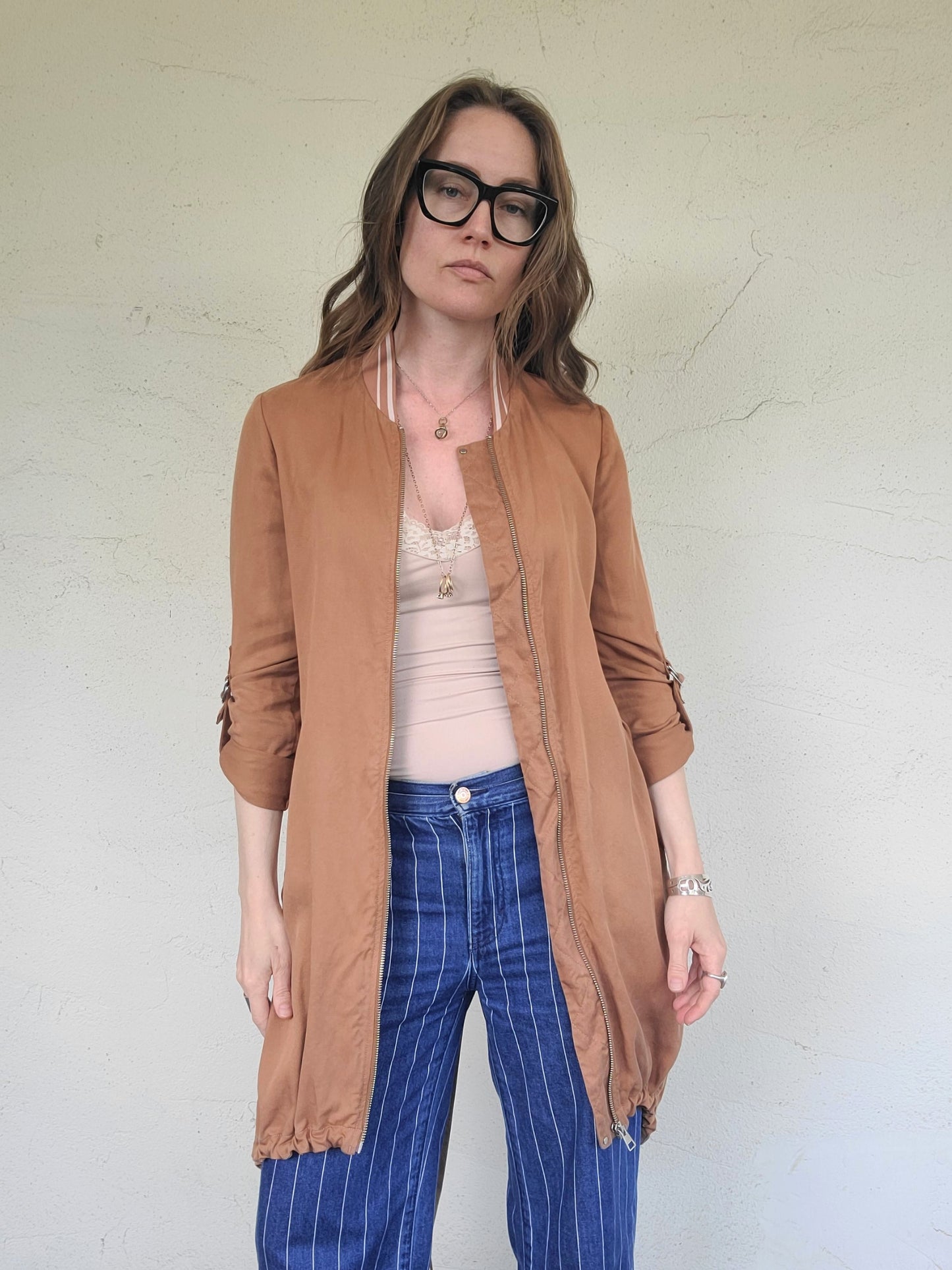 Soia & Kyo Athleisure Zip with Tuxedo Tails XS