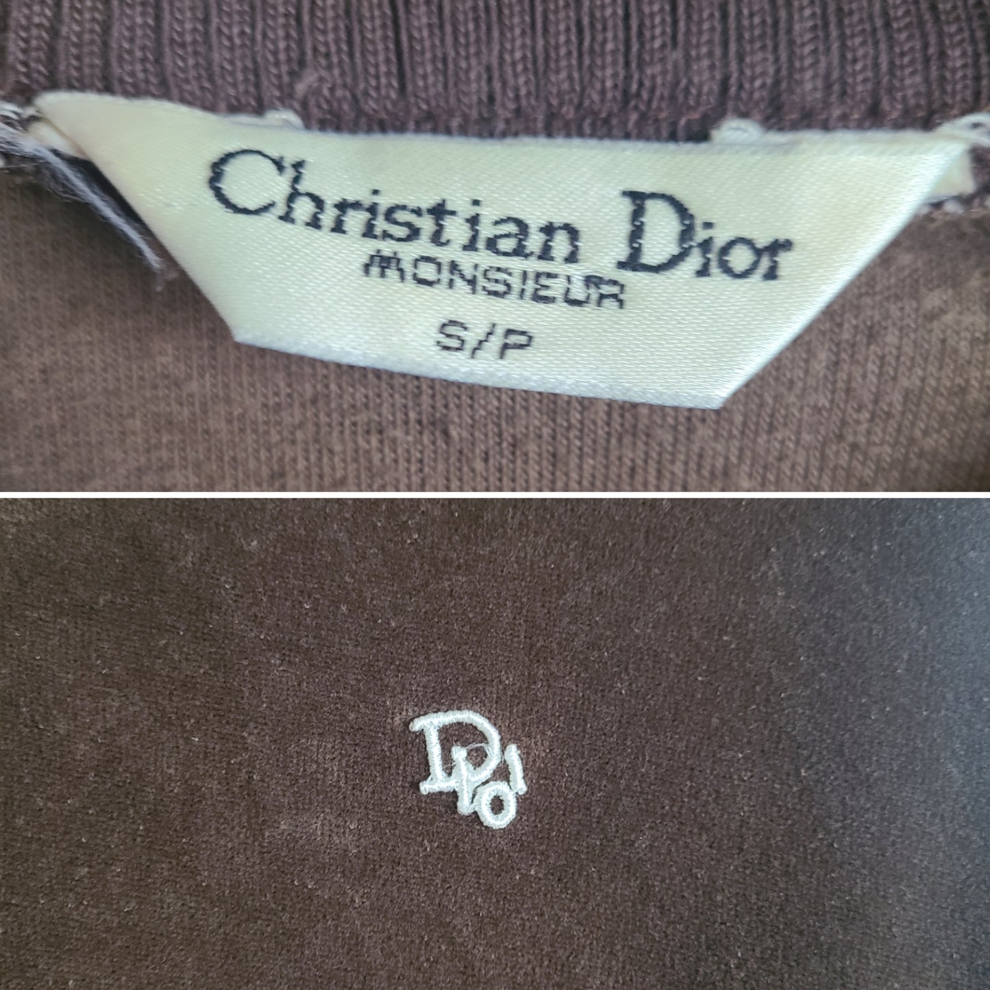 The Christian Dior Monsieur Vintage Velour Long Sleeve Pullover S
