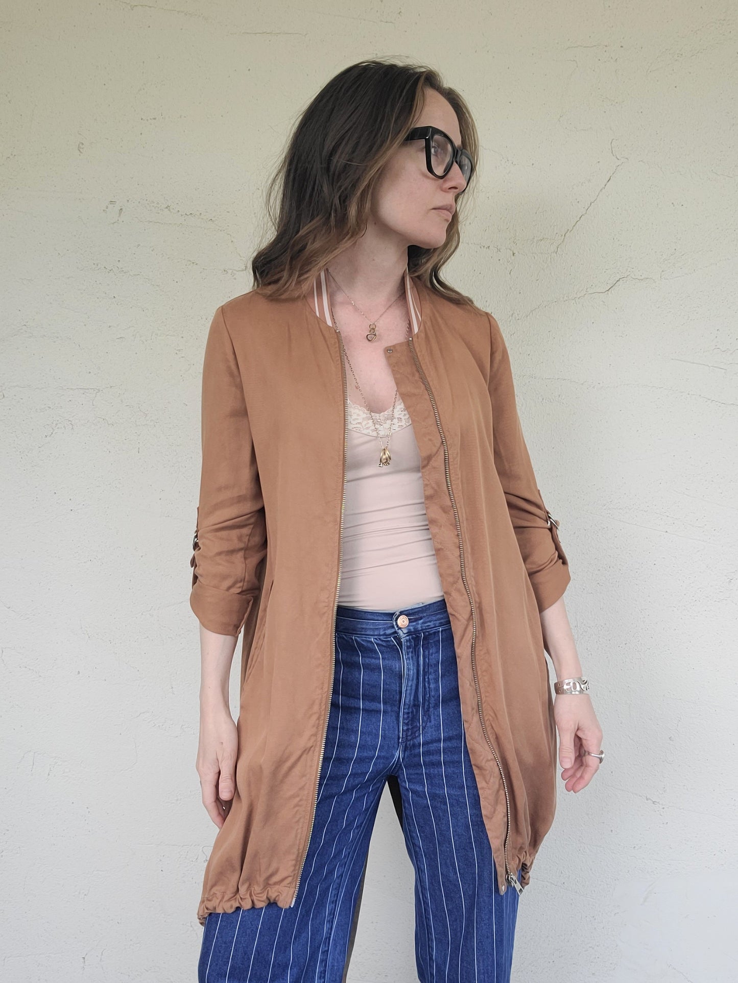Soia & Kyo Athleisure Zip with Tuxedo Tails XS