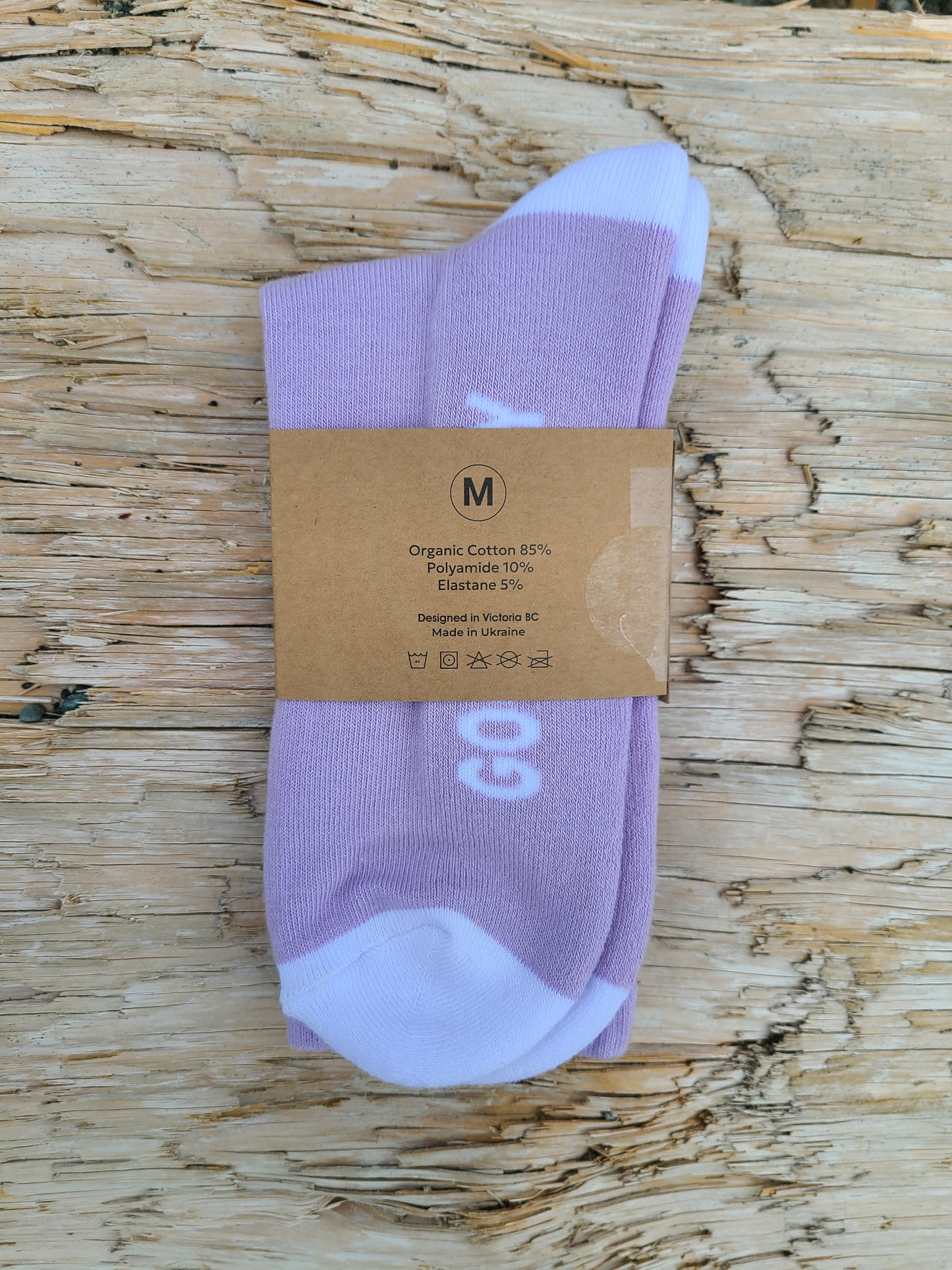 The GoodLazy Athletic Retro Organic Cotton Crew Sock - Lilac