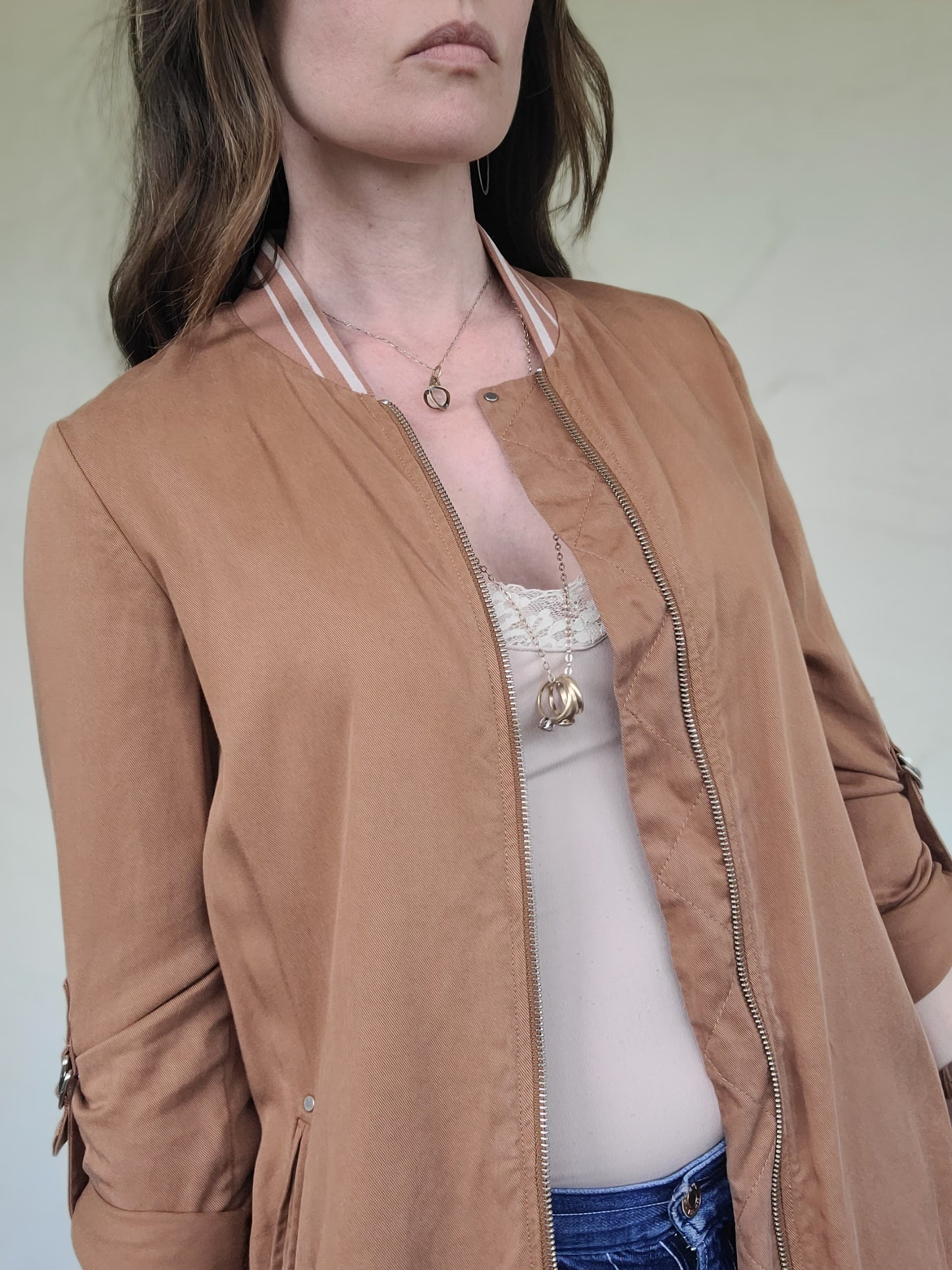 Soia & Kyo Athleisure Zip with Tuxedo Tails XS