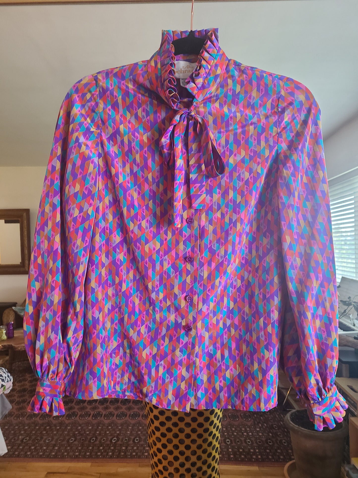 The Rainbow 1960s Vintage Blouse by Abe Schrader XS Petite