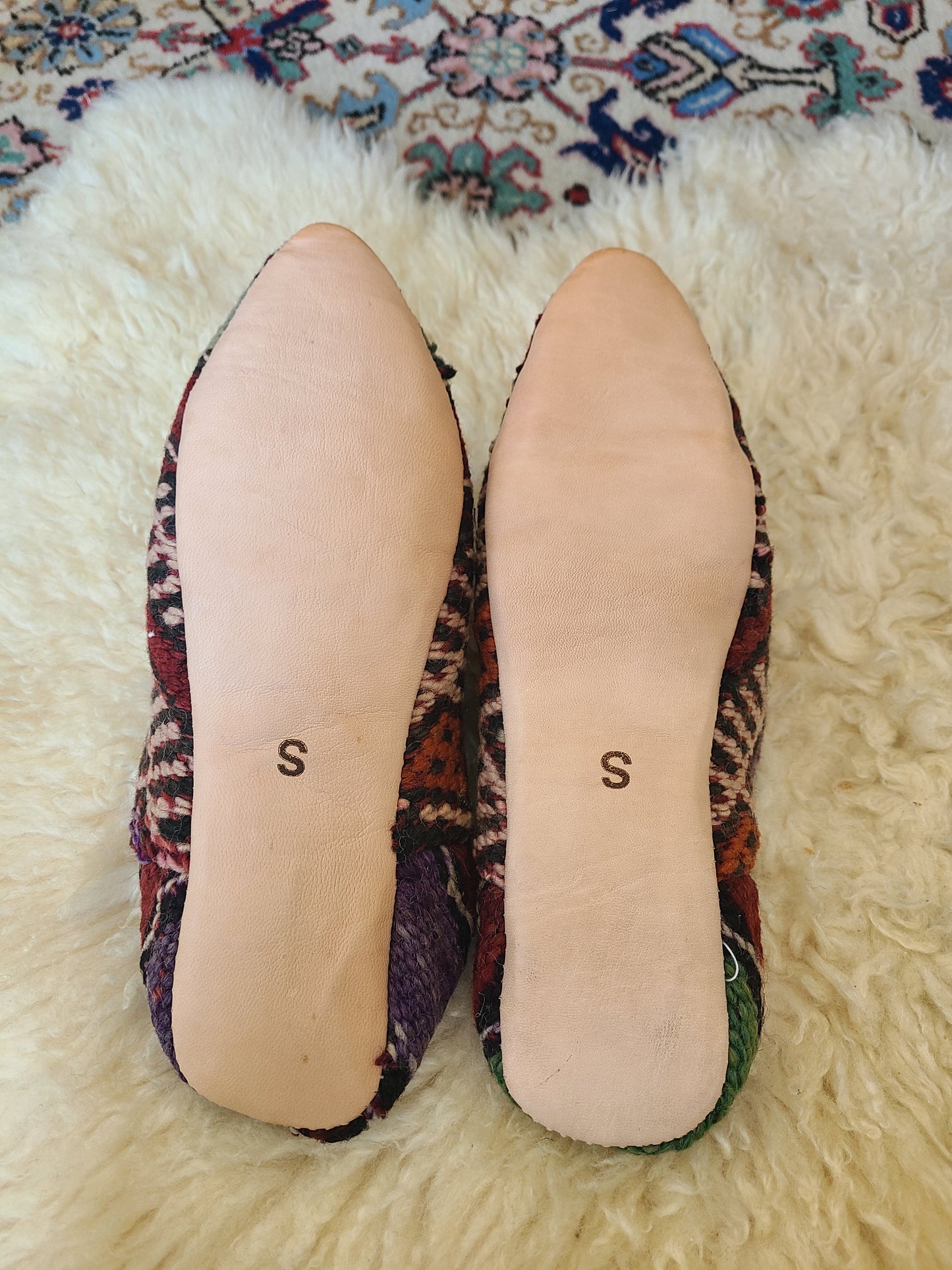 Upcycled Moroccan Rug Slippers S [NEW]