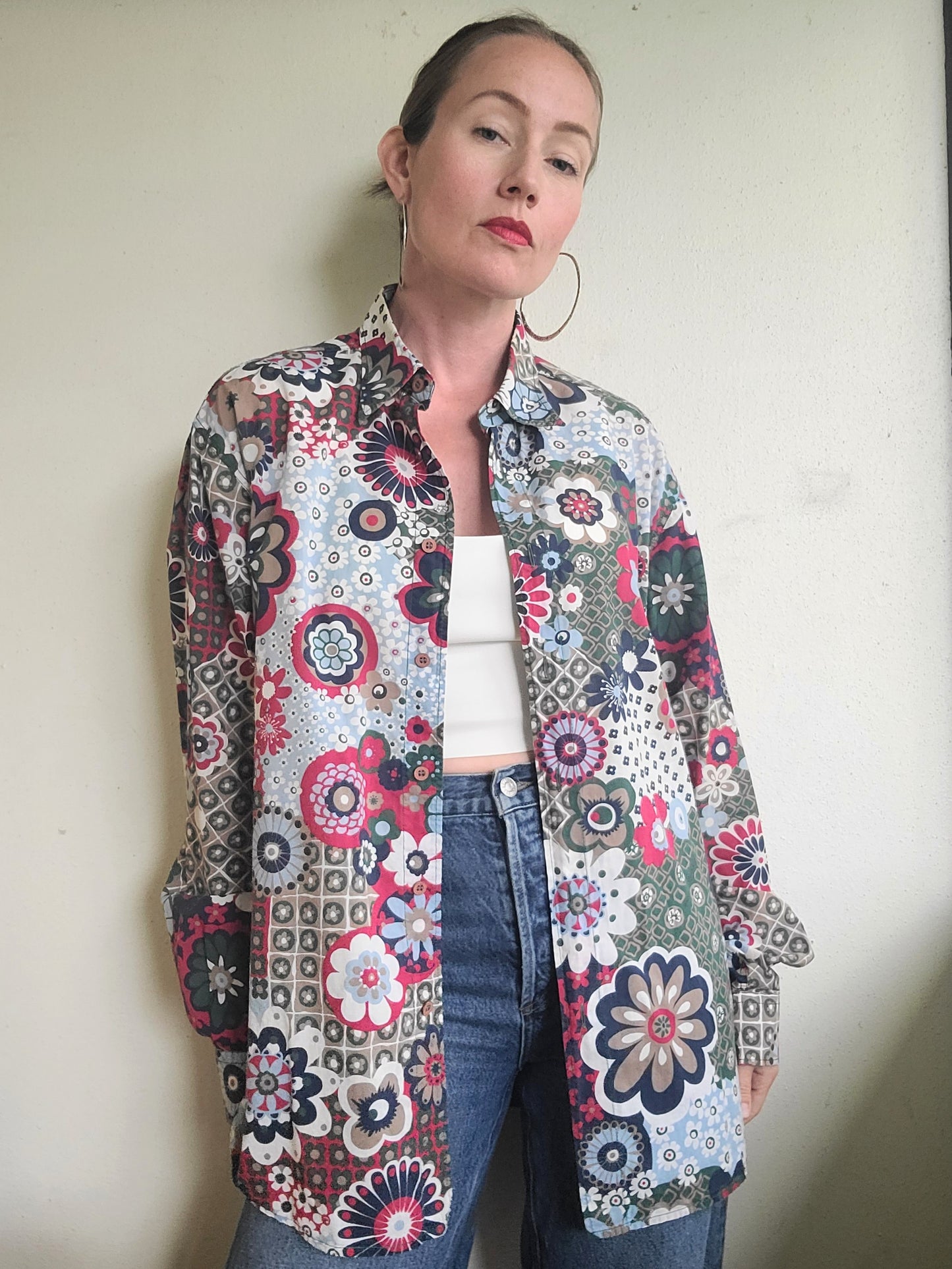 The Vintage 90s Moschino Jeans Button Down Mens L