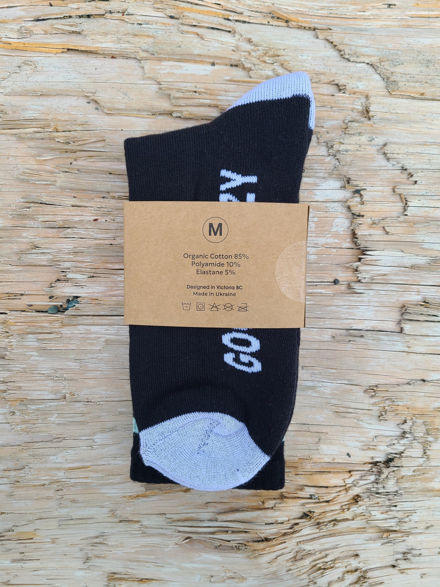 The GoodLazy Athletic Retro Organic Cotton Crew Sock - Black