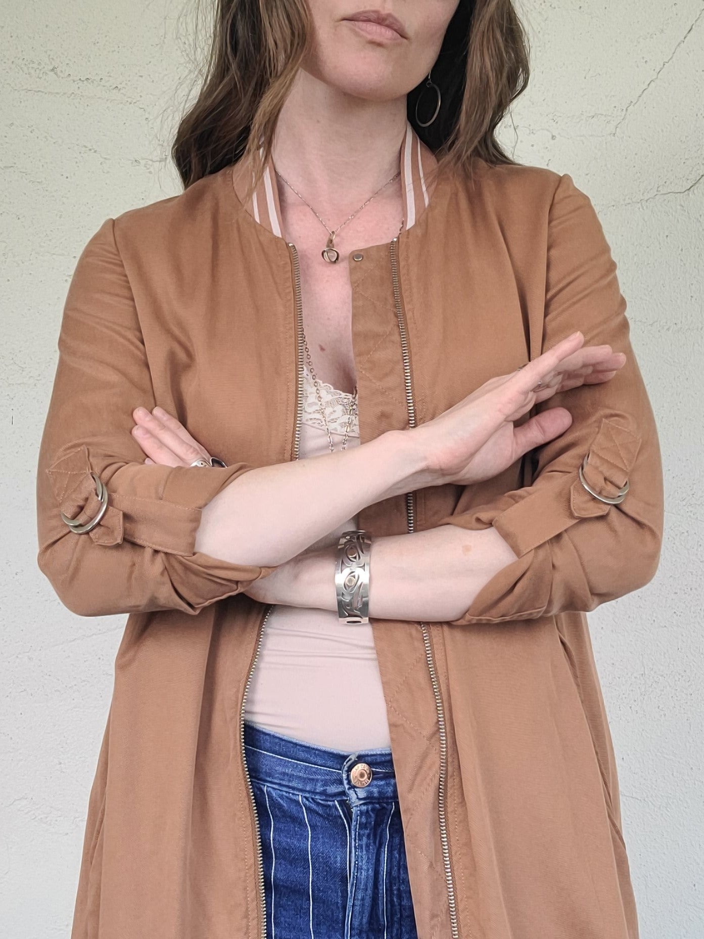 Soia & Kyo Athleisure Zip with Tuxedo Tails XS