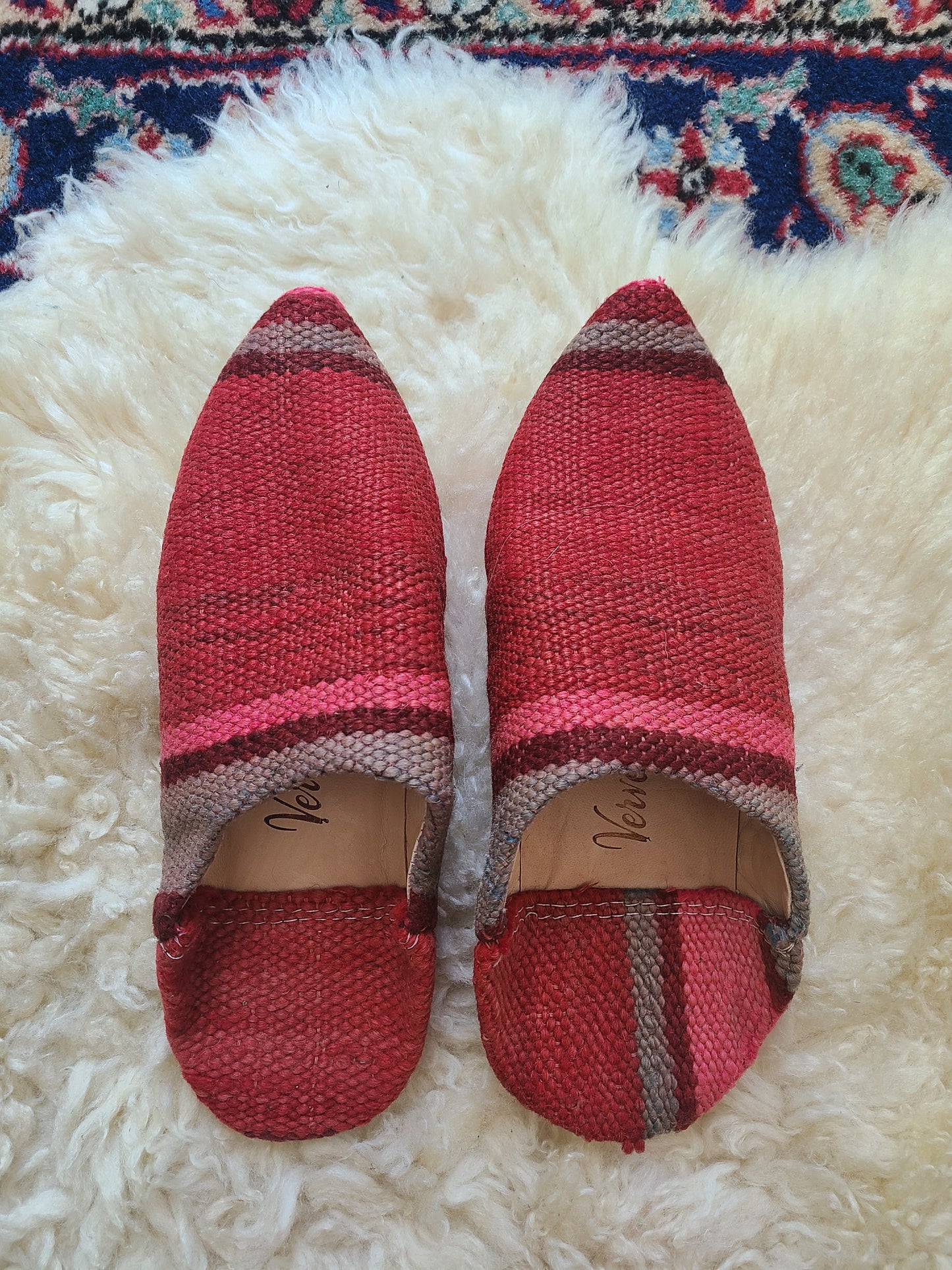 Upcycled Moroccan Kilim Slippers M [NEW]