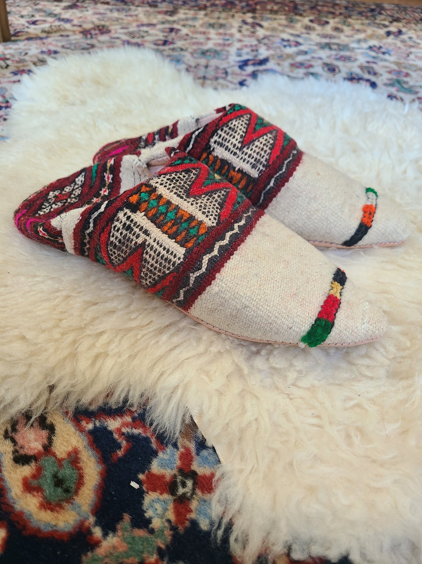 Upcycled Moroccan Kilim Slippers L [NEW]
