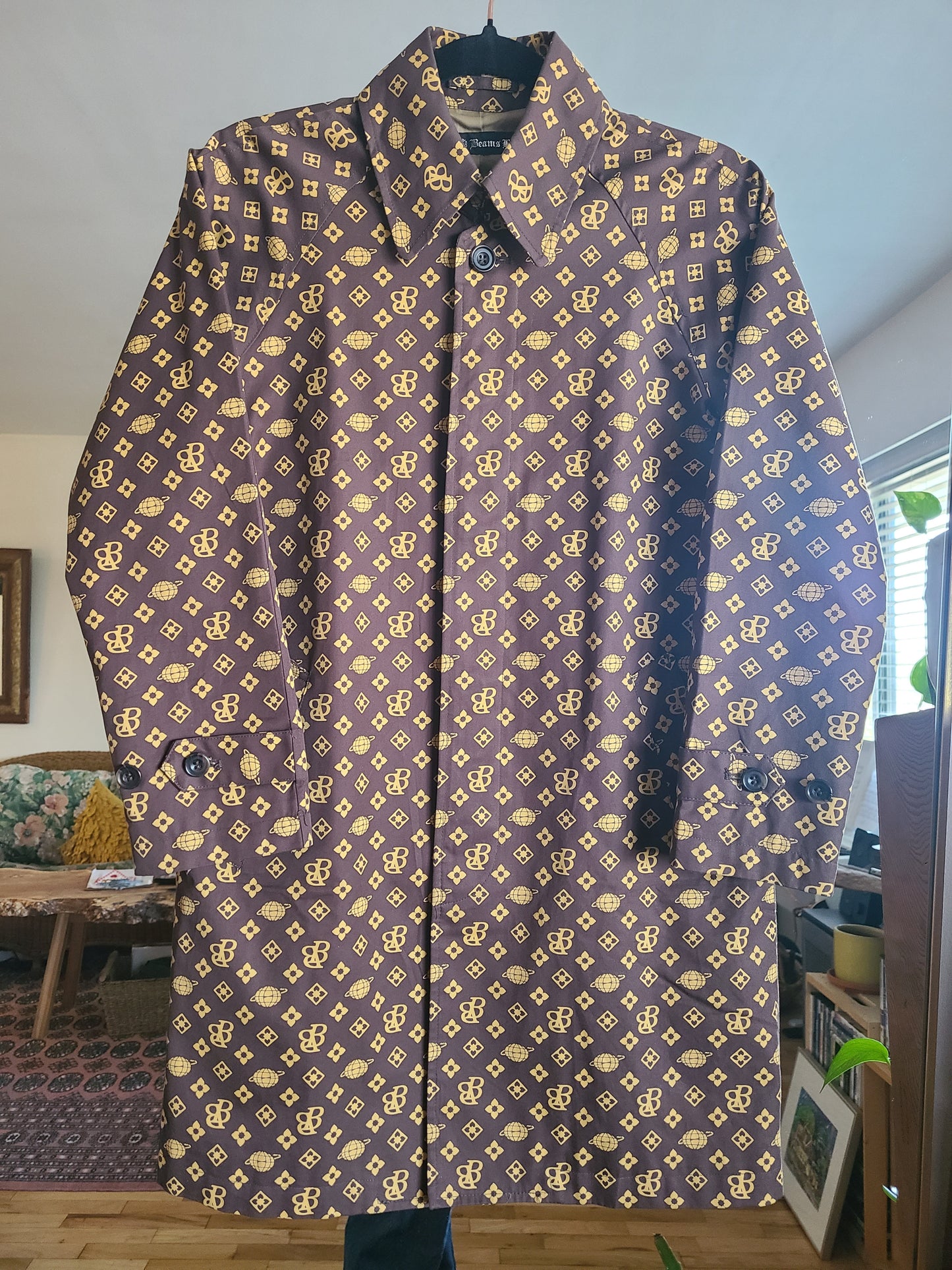 BEAMS BOY Vintage Late 90s Y2K Era Signature Monogram Jacket Coat S