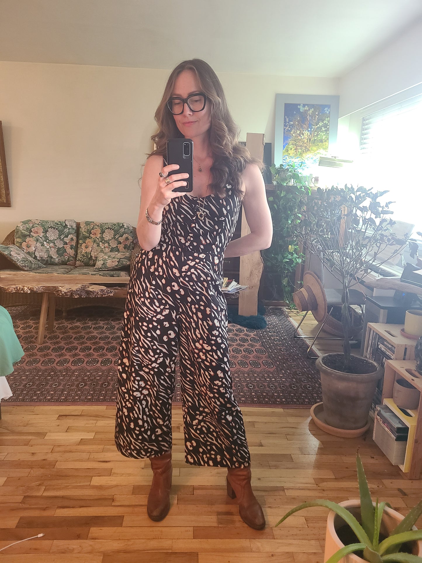 The Preloved Reverse Cheetah Jumpsuit by Heartloom S