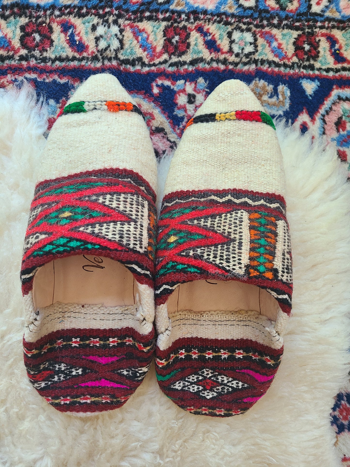 Upcycled Moroccan Kilim Slippers L [NEW]