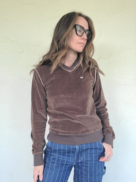 The Christian Dior Monsieur Vintage Velour Long Sleeve Pullover S