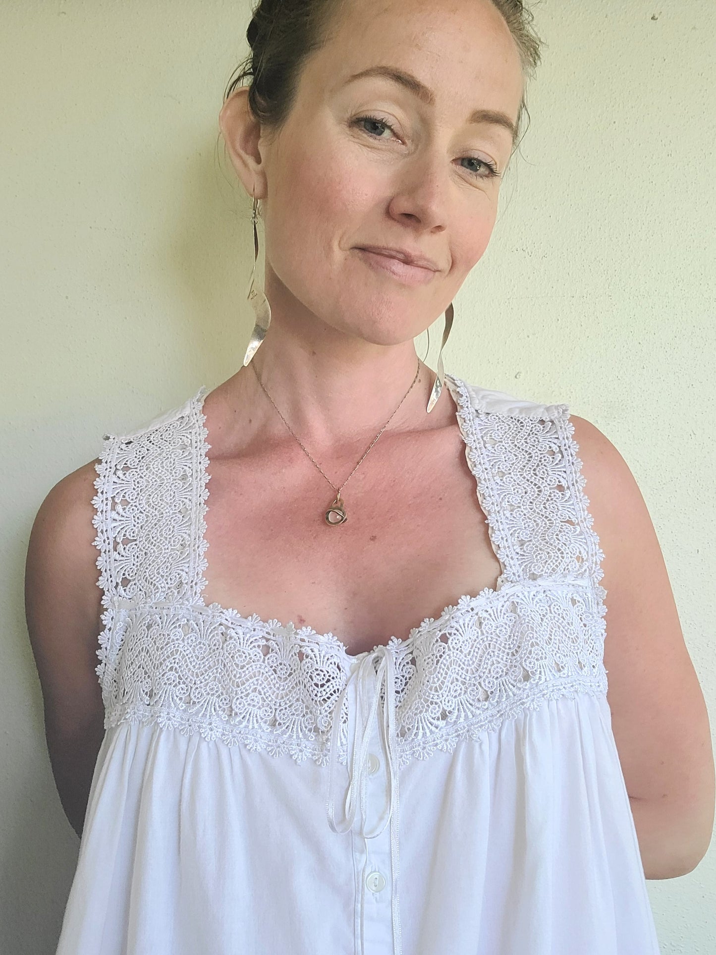 The Felicity White Cotton Nightgown Dress XL
