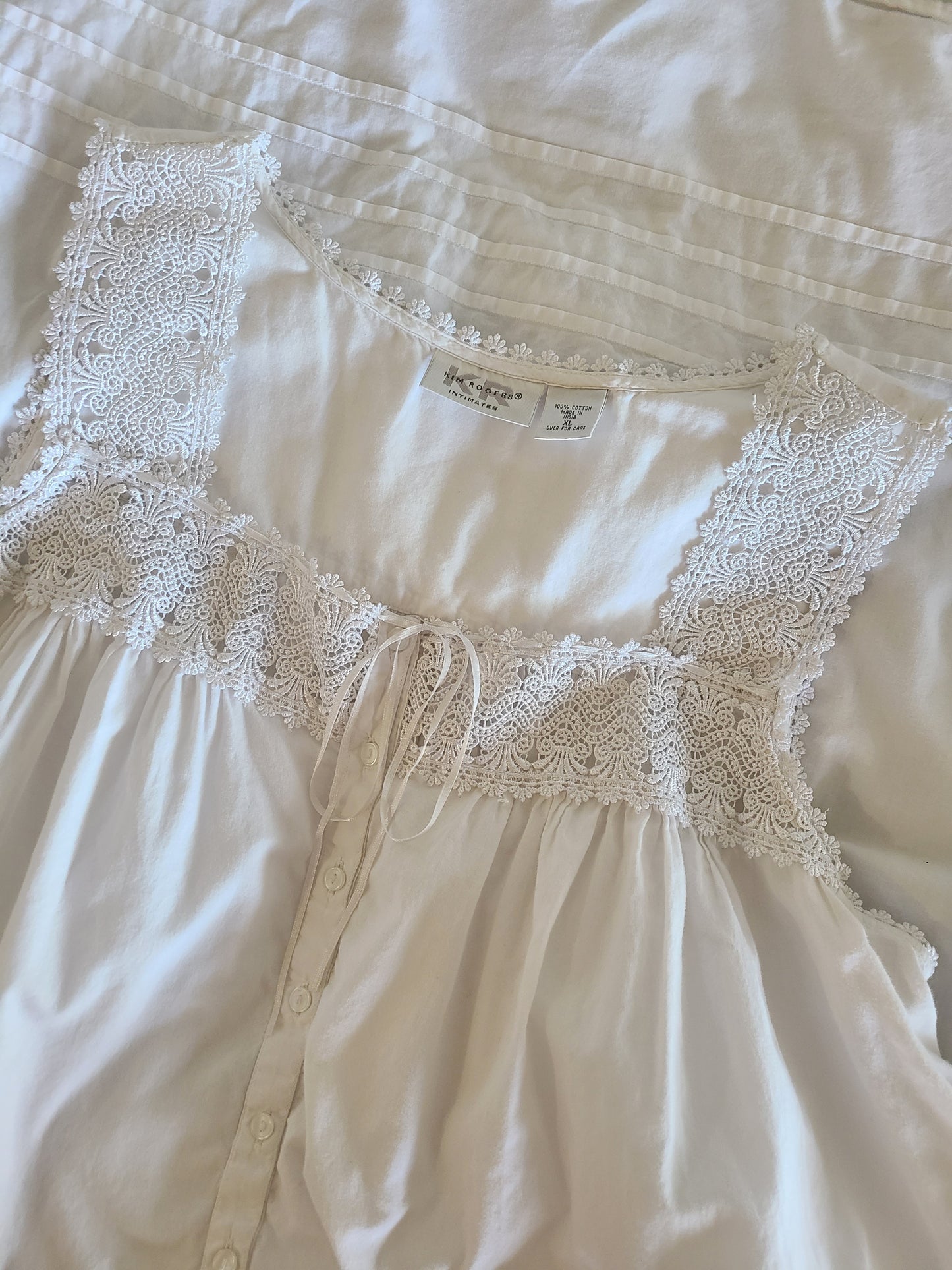 The Felicity White Cotton Nightgown Dress XL