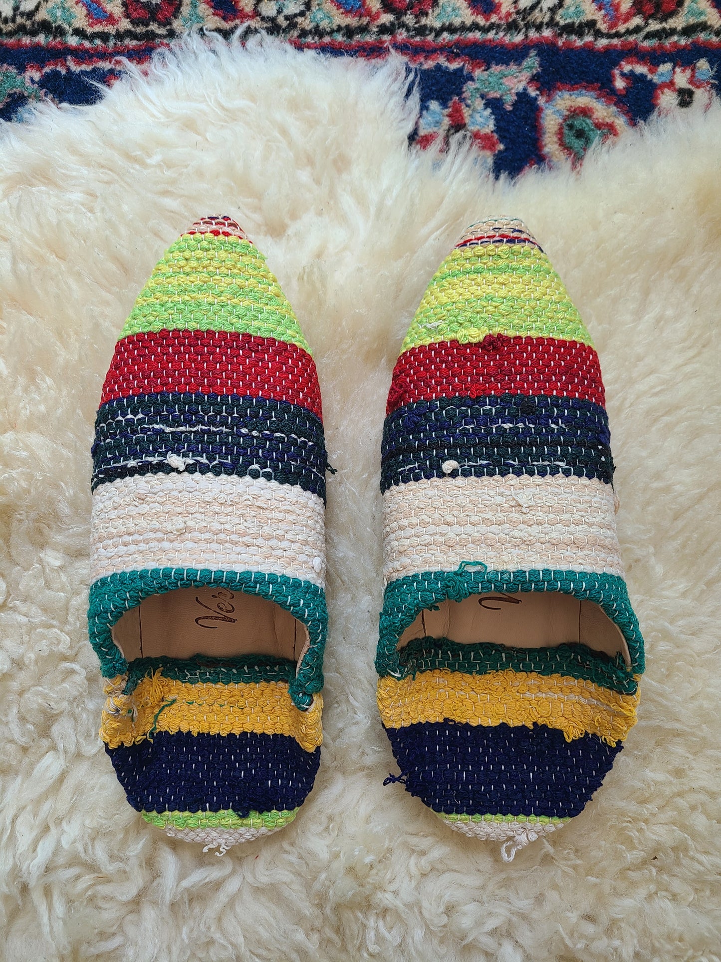 Upcycled Moroccan Kilim Slippers M [NEW]