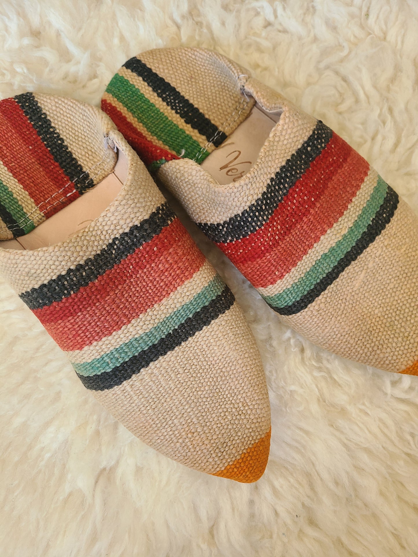 Upcycled Moroccan Kilim Slippers L [NEW]