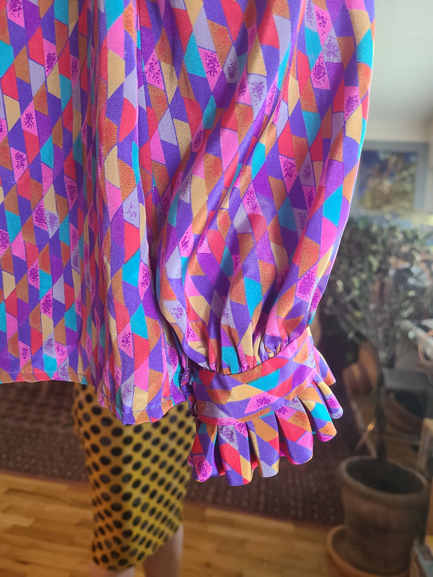 The Rainbow 1960s Vintage Blouse by Abe Schrader XS Petite