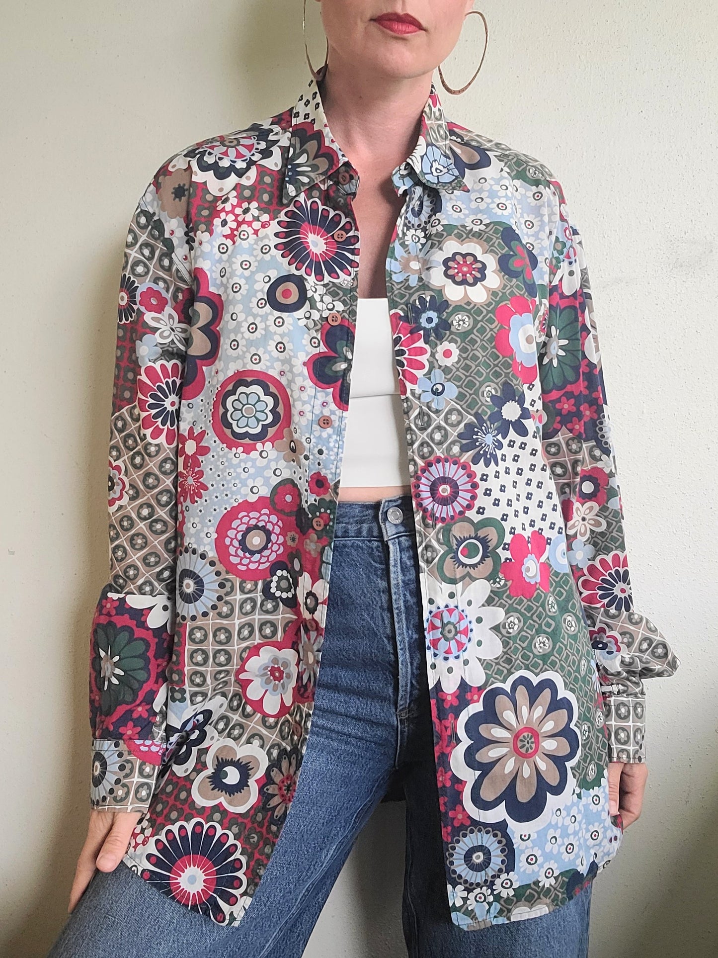 The Vintage 90s Moschino Jeans Button Down Mens L