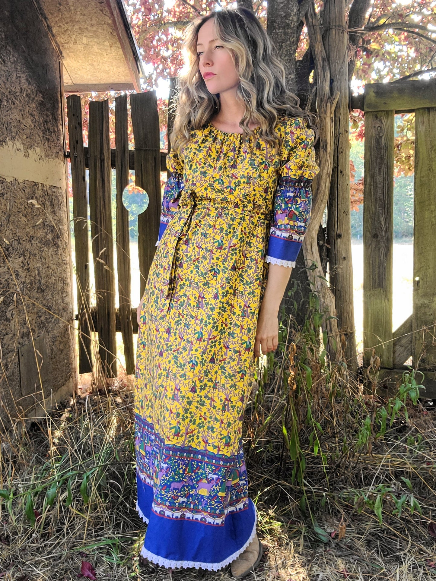 The 1960s Peasant Covered Peasant Dress